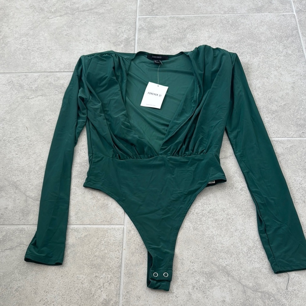 Green Long Sleeve Bodysuit